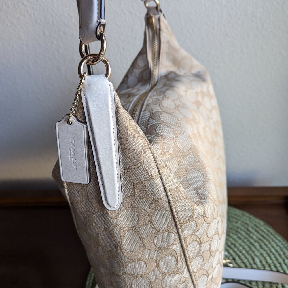 Coach Signature Outline CELESTE Hobo Shoulder Bag - Picture 5 of 10